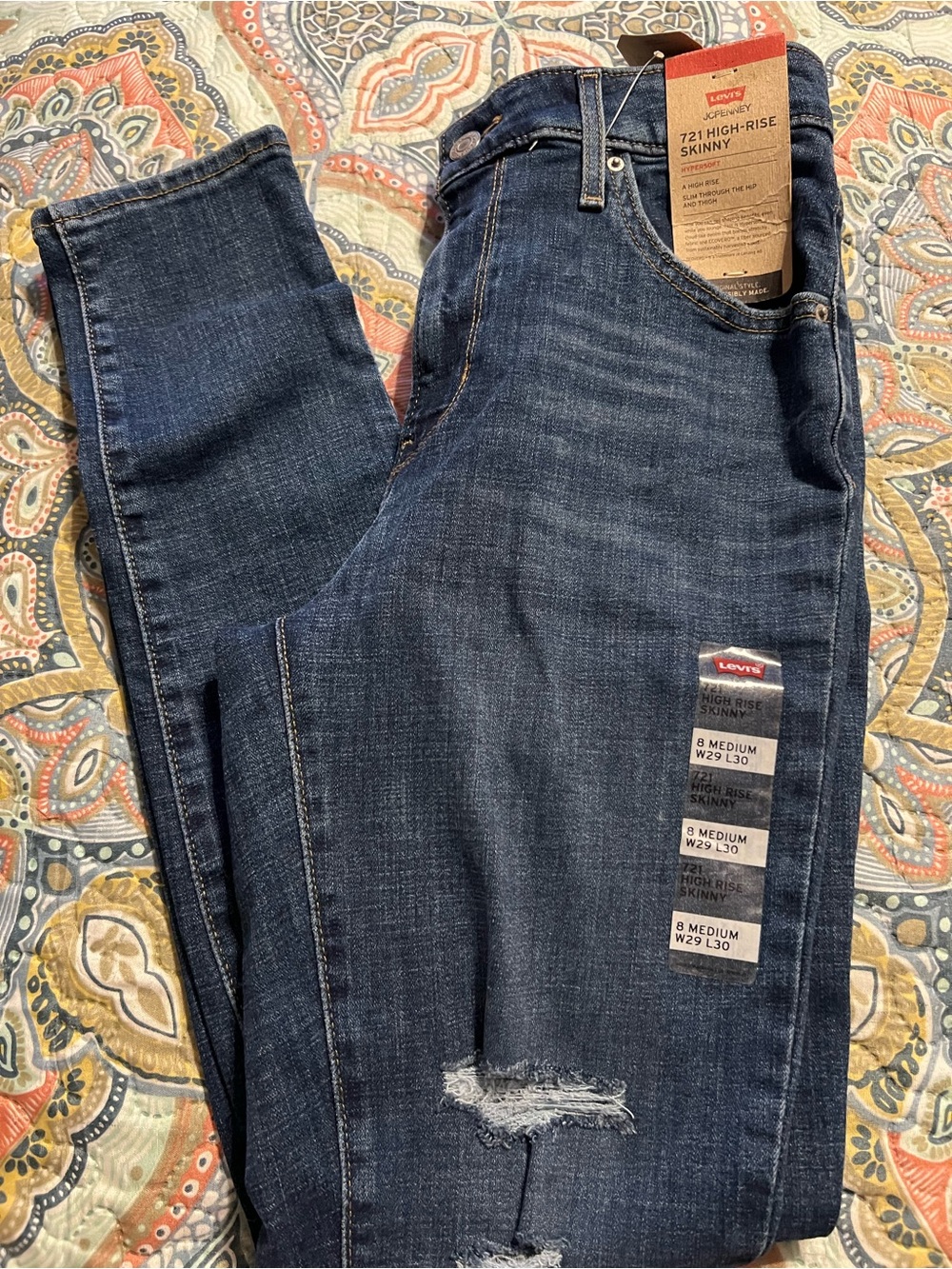 Levi's Dark Blue Skinny Jeans - High Rise